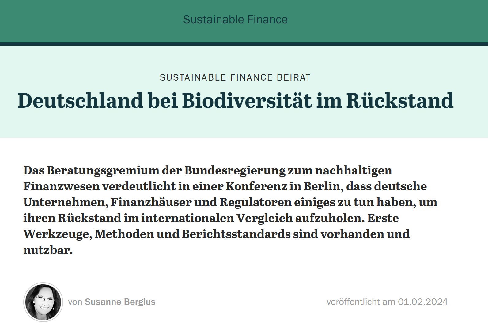 Germany lagging behind in biodiversity - Climate & Company